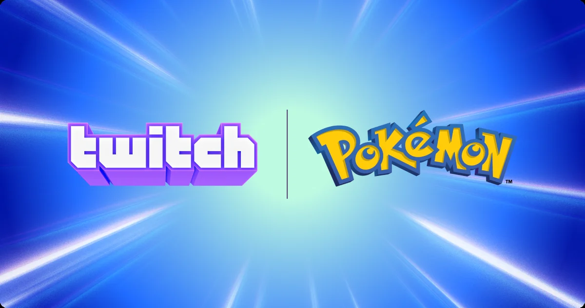Twitch Pokémon chat badges promotional header showing Poké Balls and the first-partner Pokémon