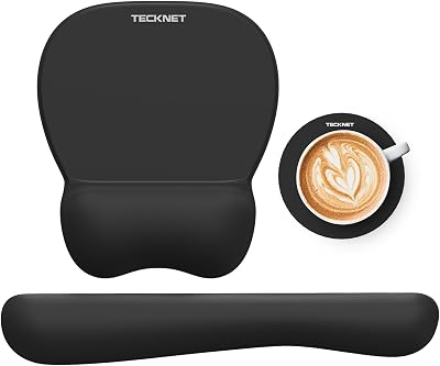 TECKNET Gel Mouse Pad and Keyboard Wrist Rest Set